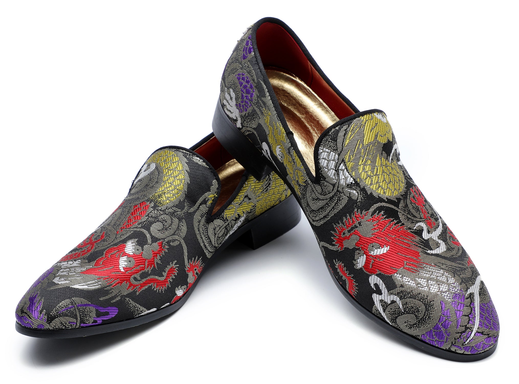 Men's Casual Embroidery Smoking Loafers