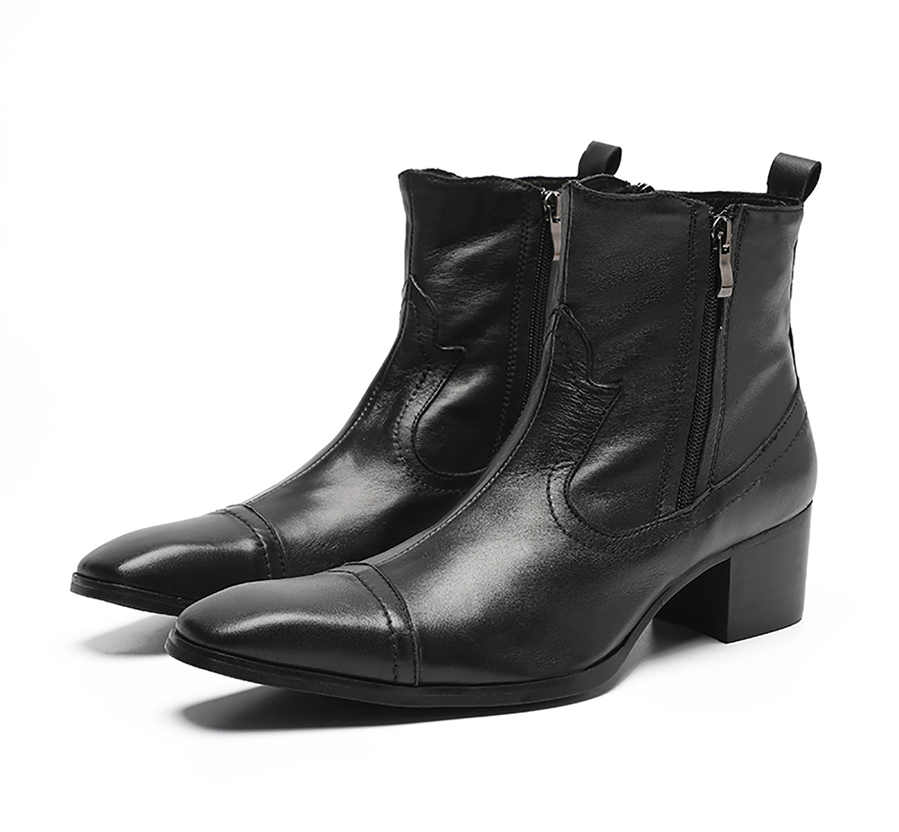Botas vaqueras con punta redonda para hombre