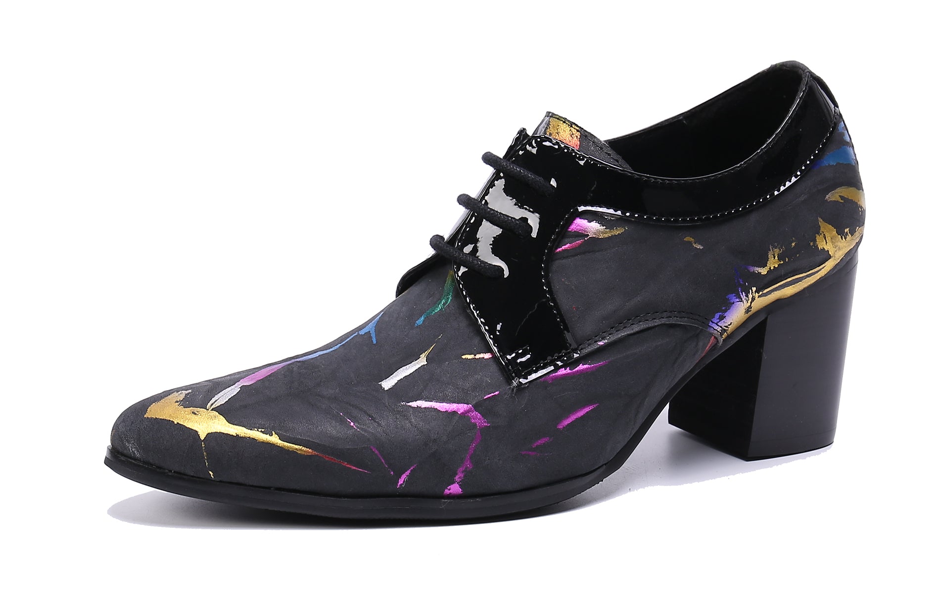 Men's Leather Lace-Up Comfort Opera Pumps