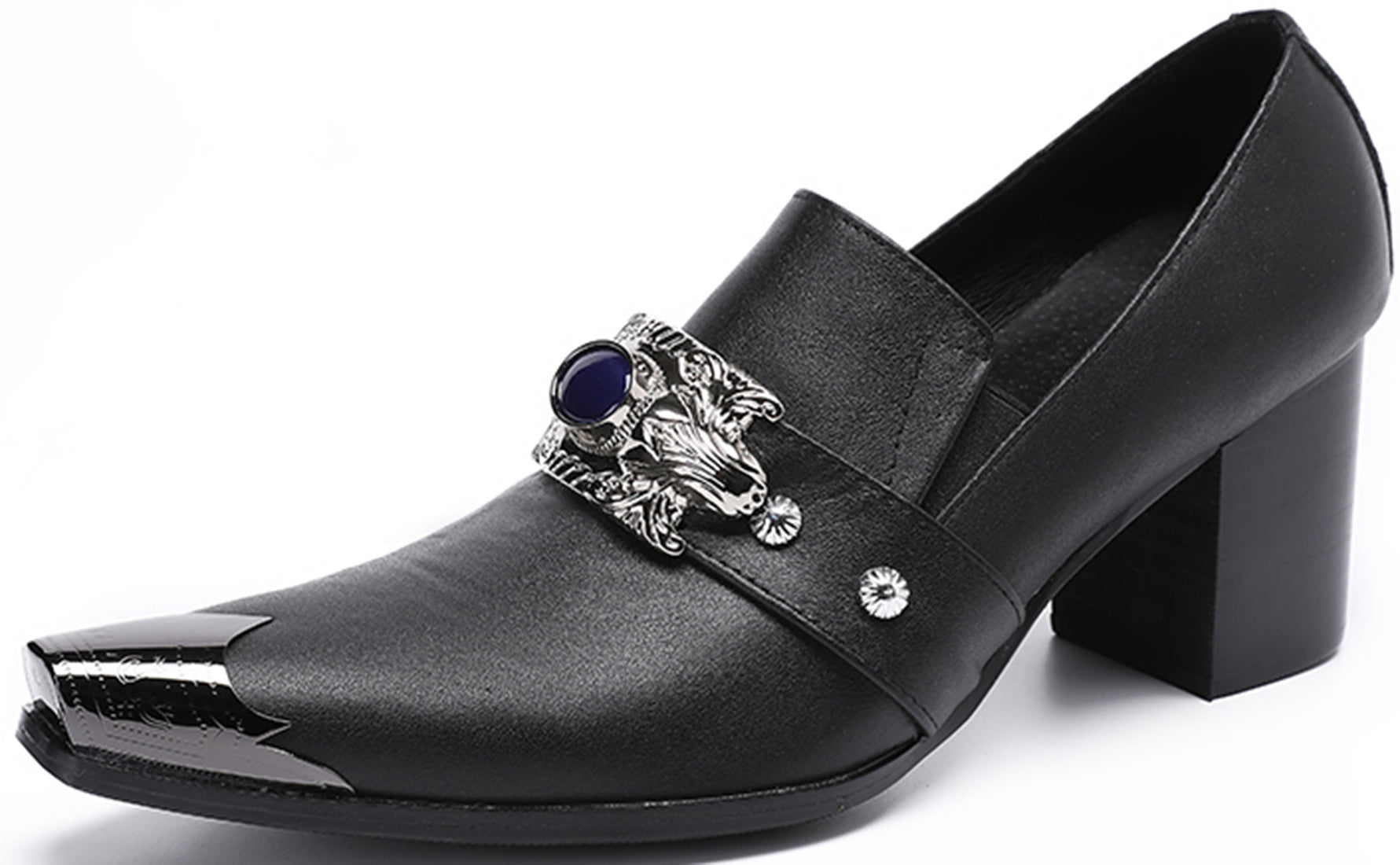 Zapatos de salón Opera sin cordones de zafiro para hombre