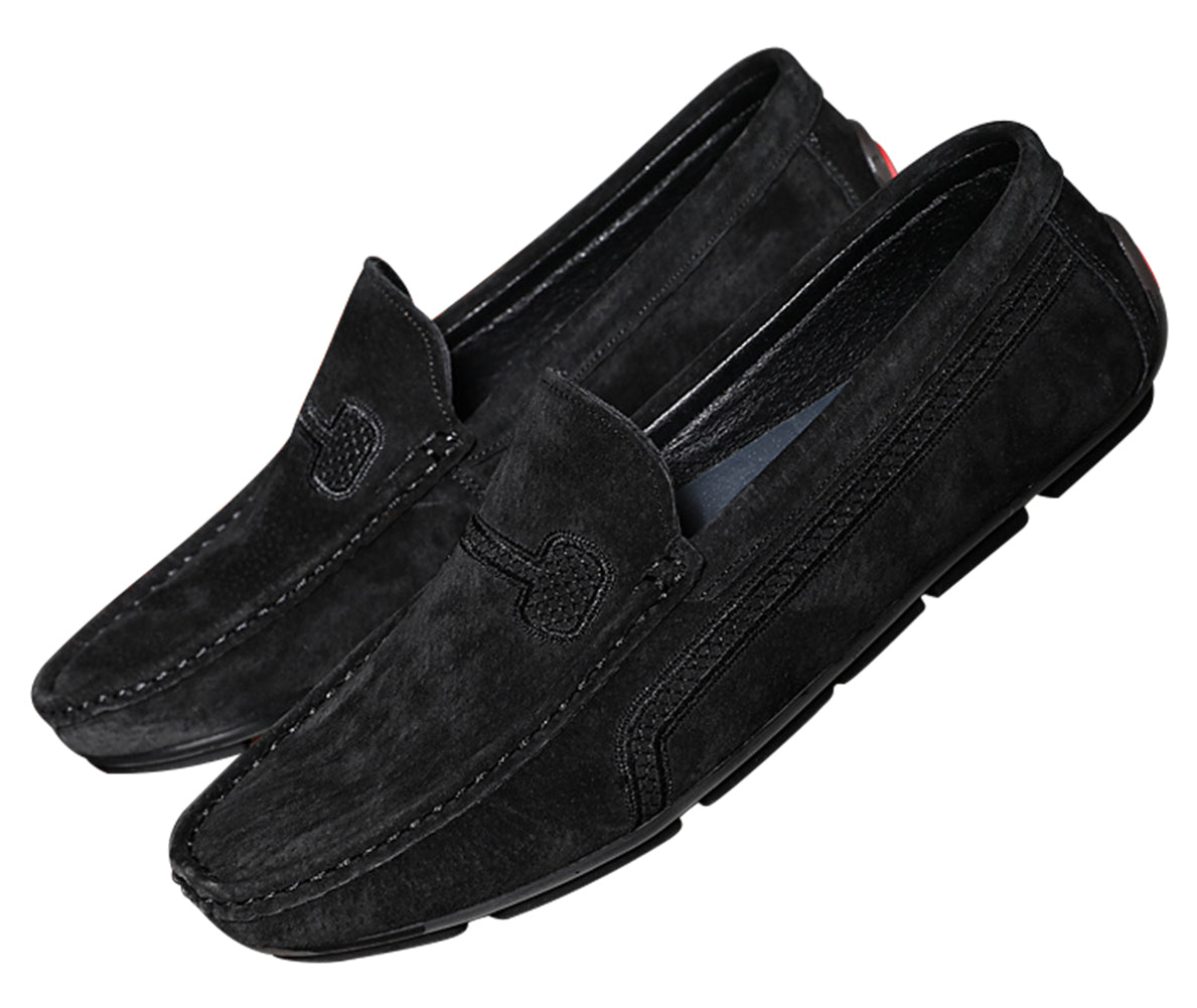 Mocasines de conducción con costuras para hombre
