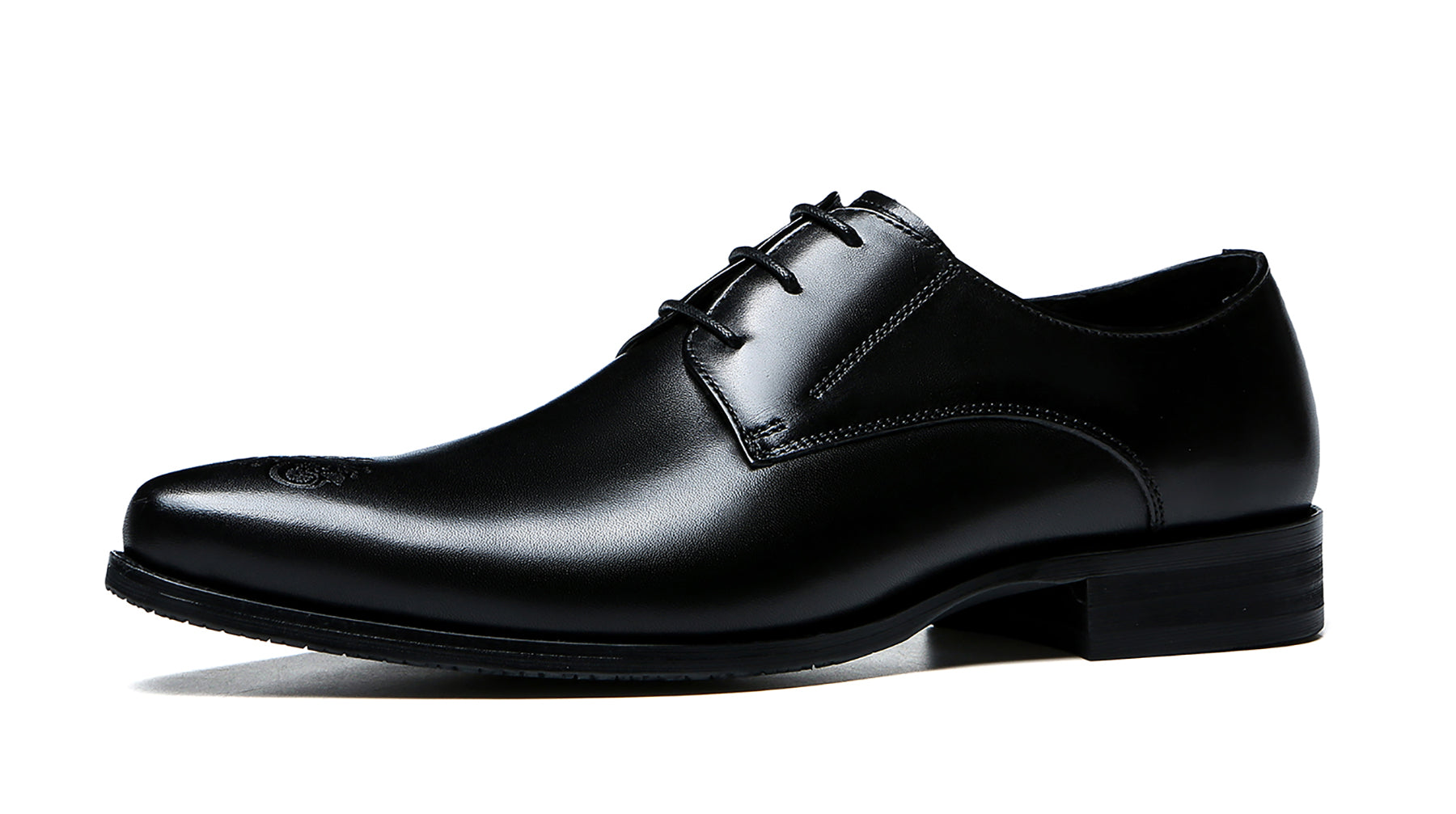 Derby de cuero cómodo Brogues para hombre 