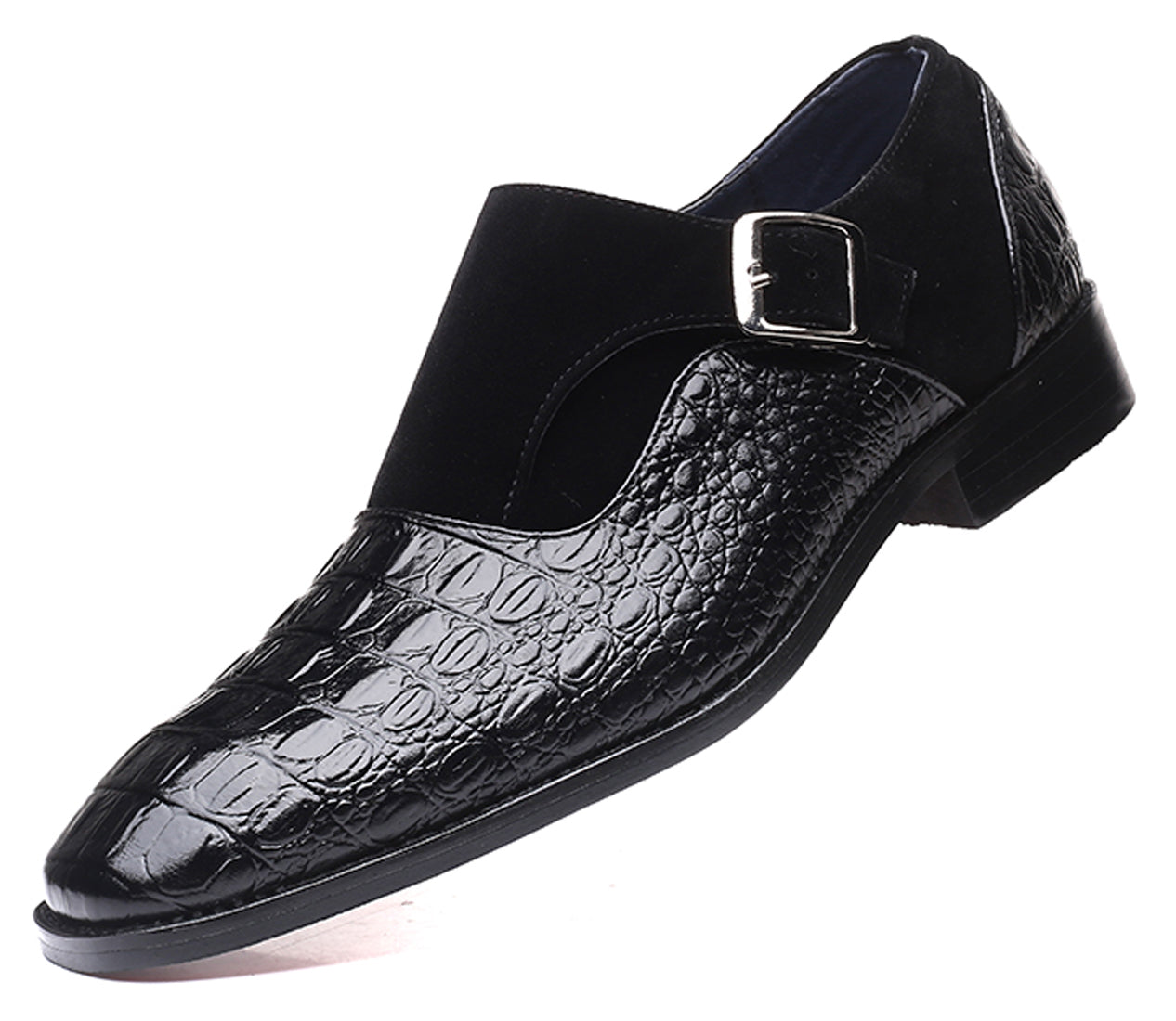 Mocasines para fumar de ante de cocodrilo para hombre