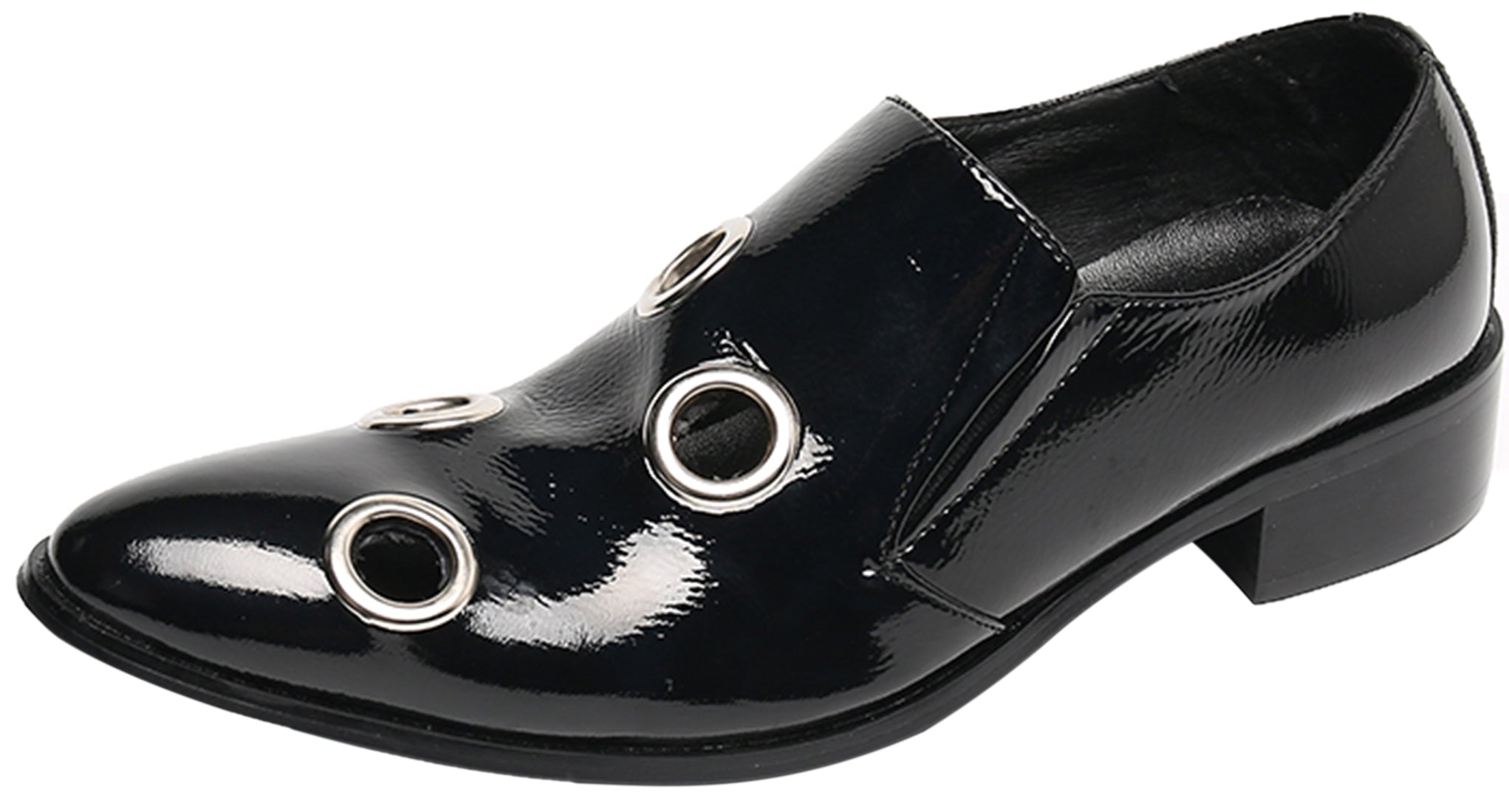 Men's Four Circular Holes Leather Loafers