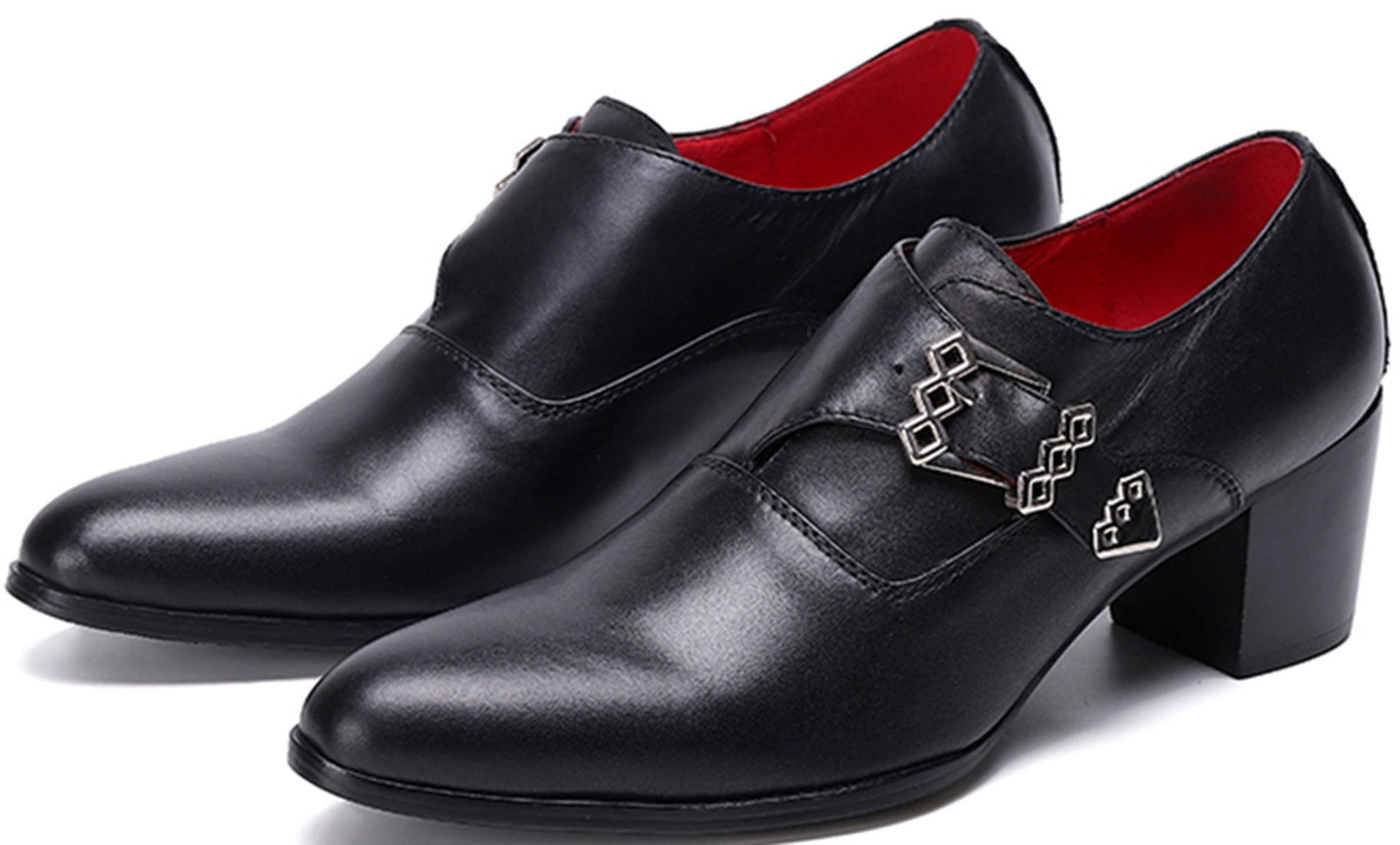 Men's Leather Buckle Slip-on Opera Pumps