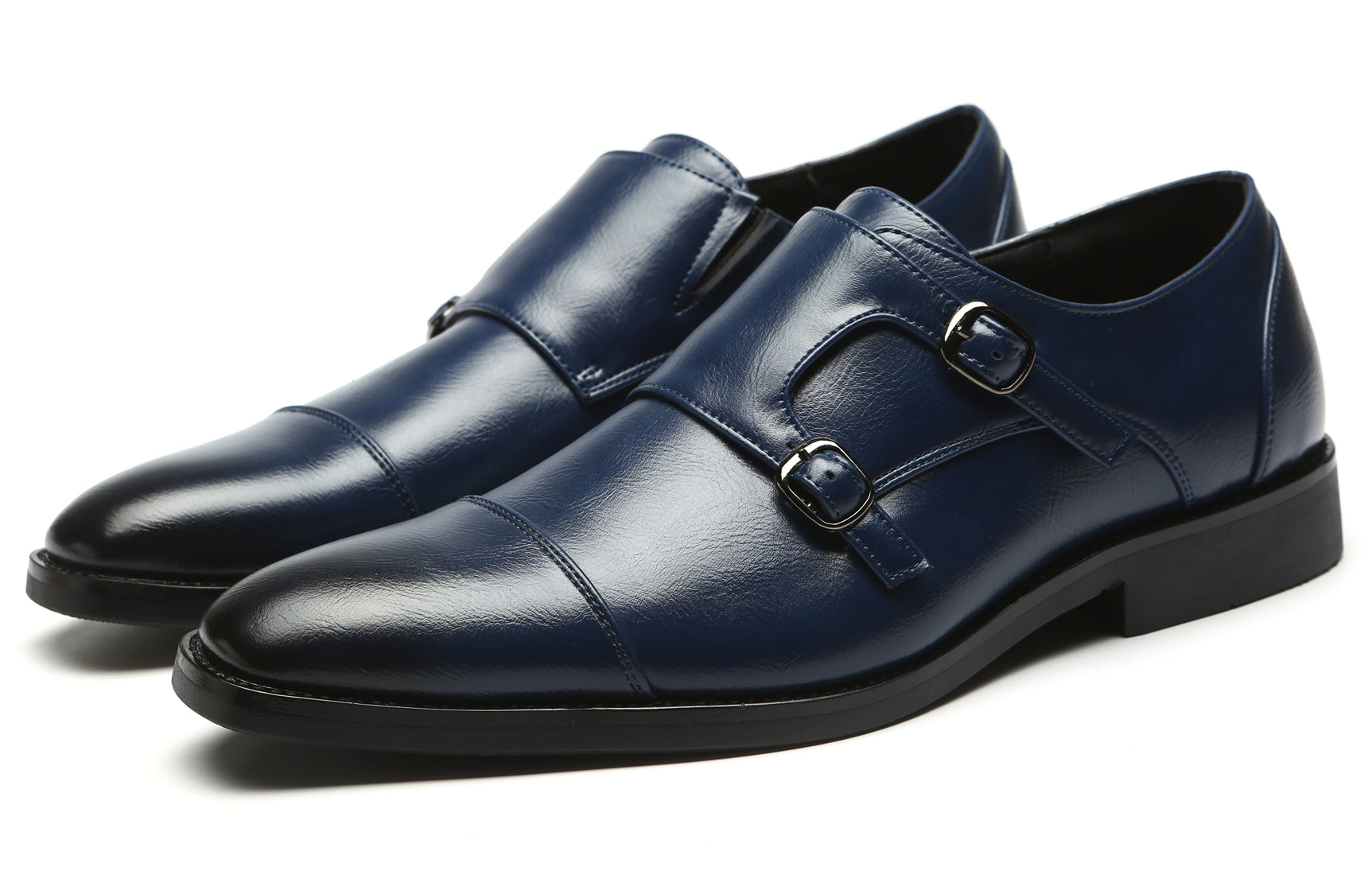 Mocasines con puntera y tira tipo monje para hombre