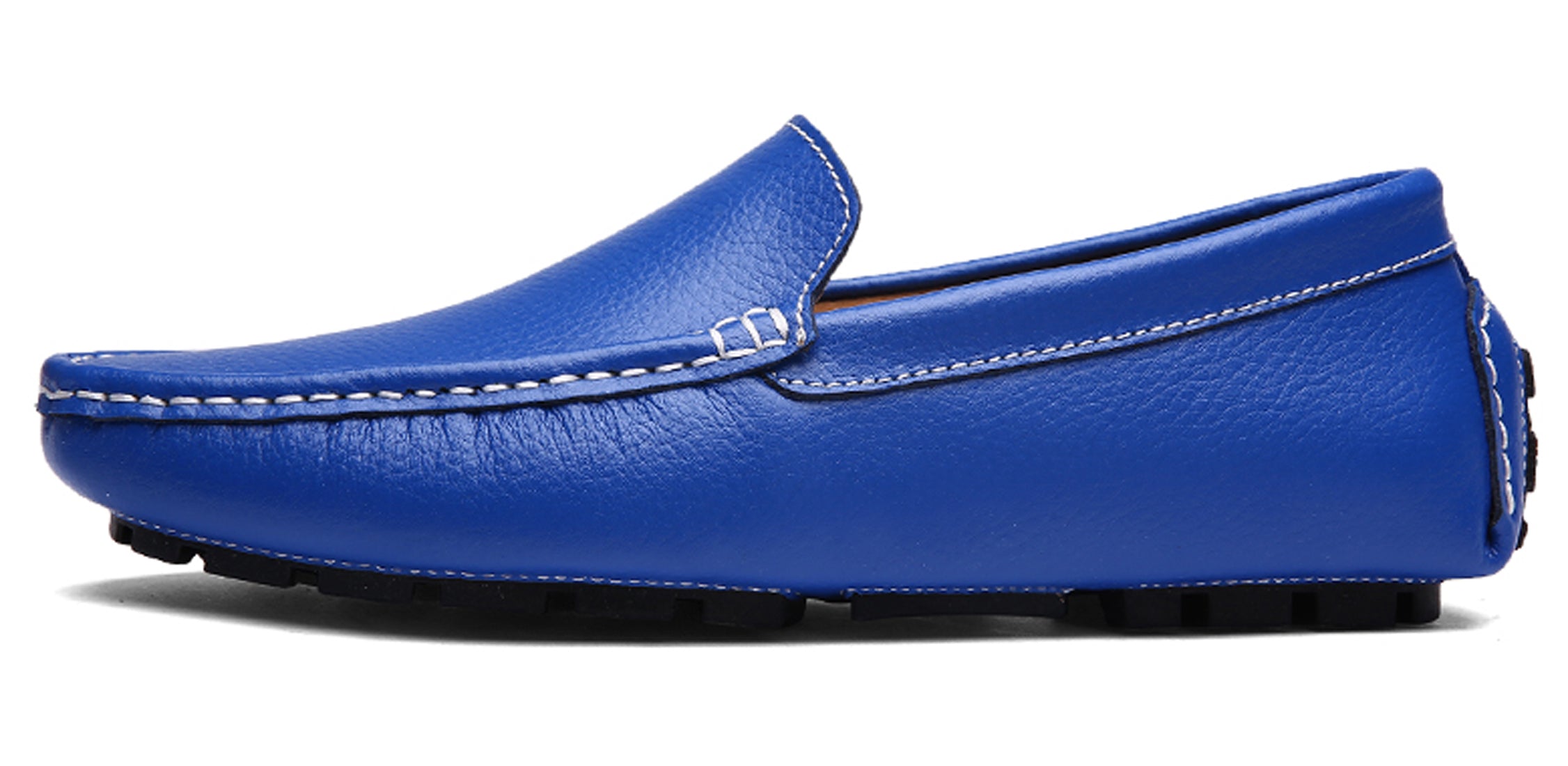 Mocasines de conducción lisos cosidos para hombre