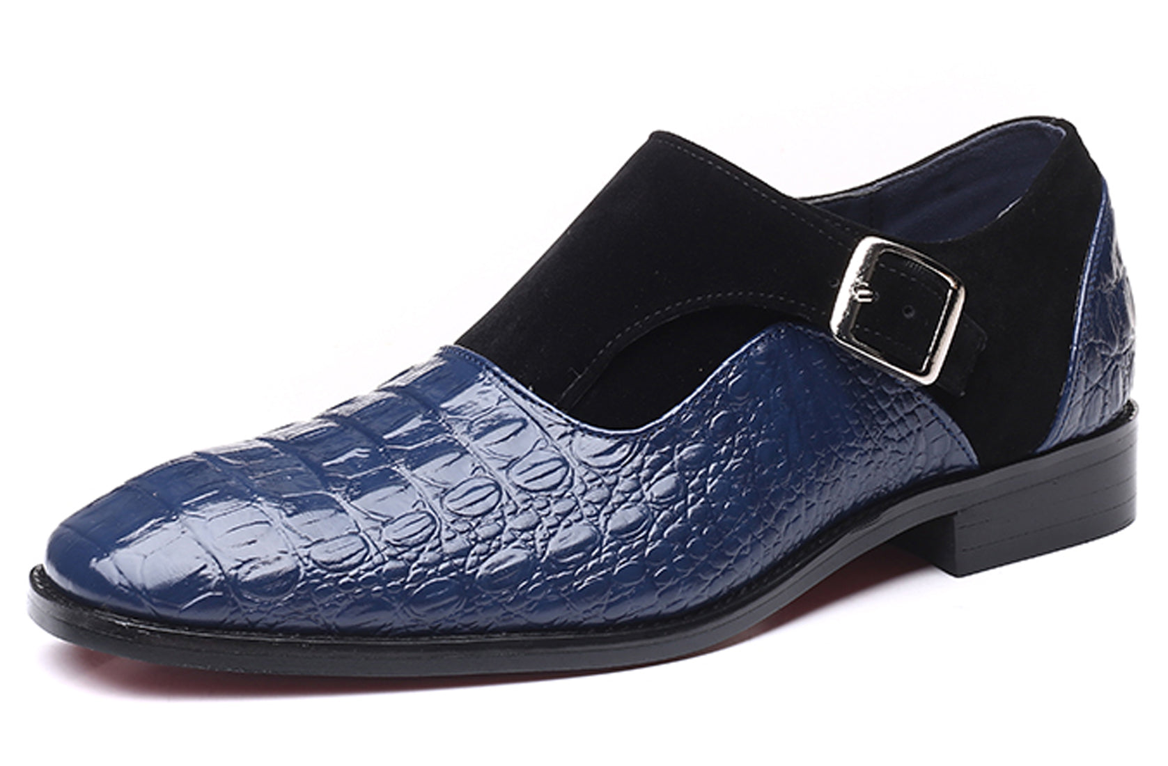Mocasines para fumar de ante de cocodrilo para hombre