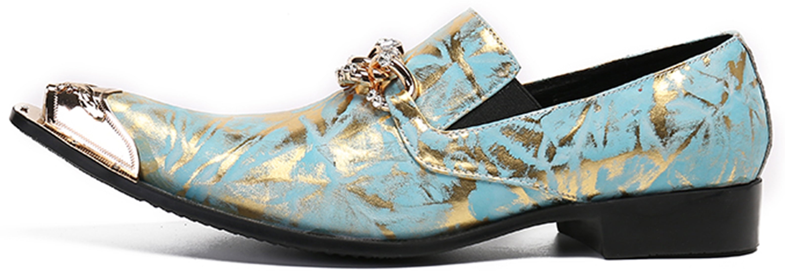Men's Buckle Metal Tip Western Loafers