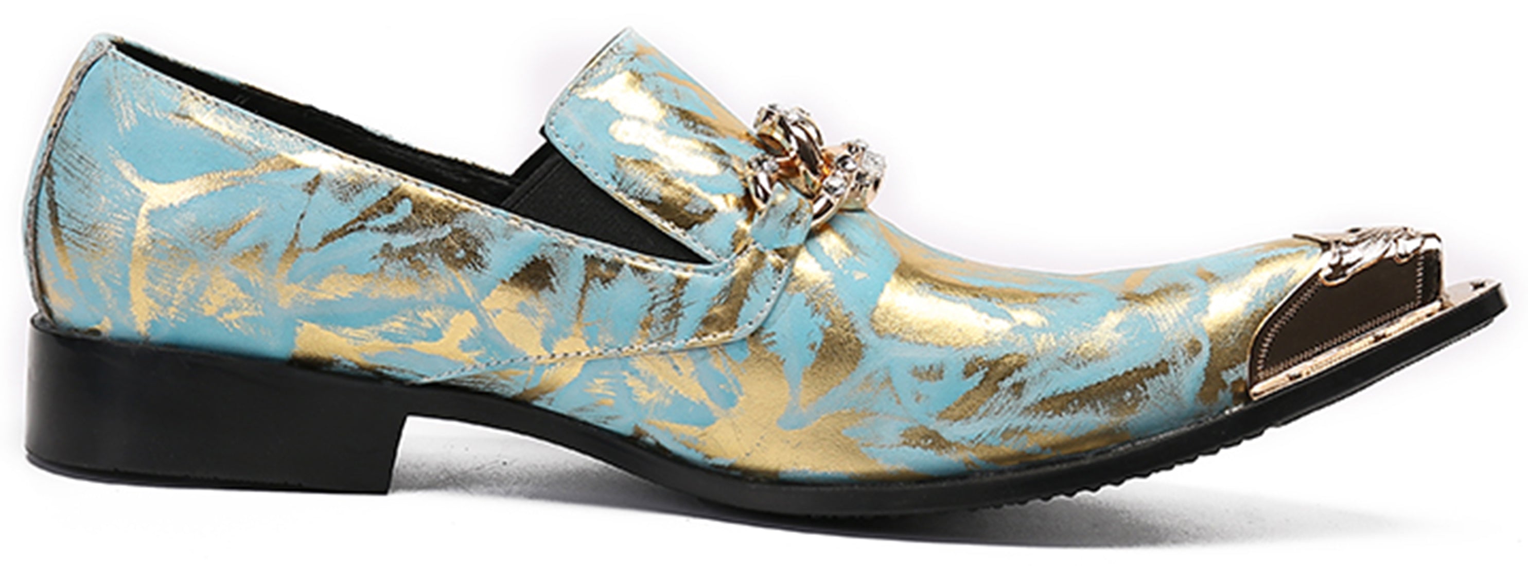 Men's Buckle Metal Tip Western Loafers