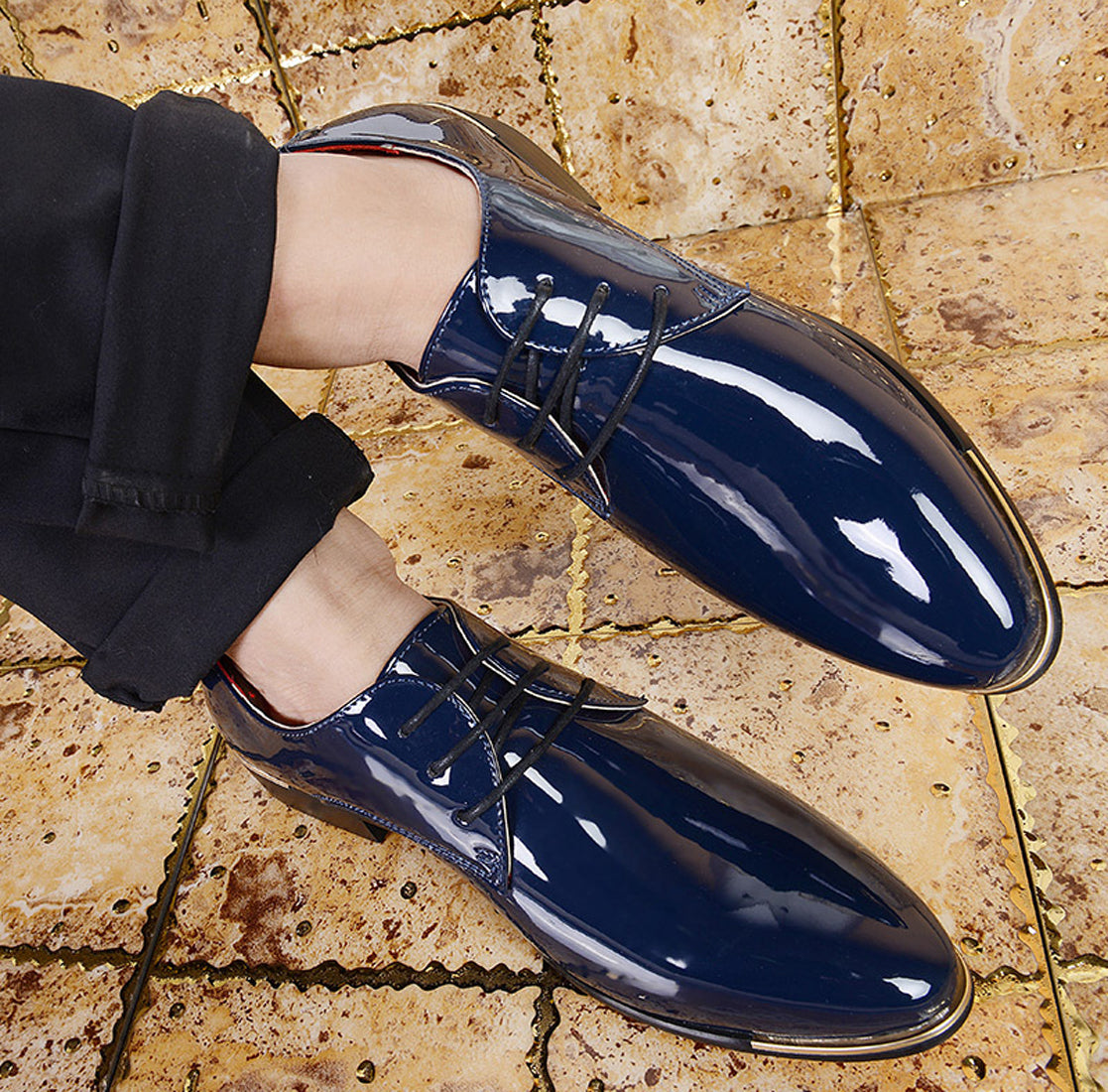 Men's Classic Shiny Plain Derby