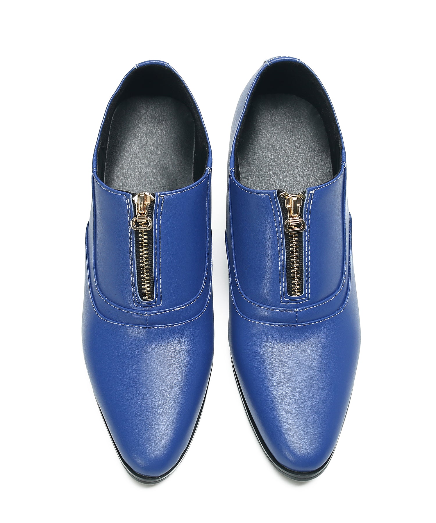Men's Low Cap Zipper Leather Opera Pumps Boots