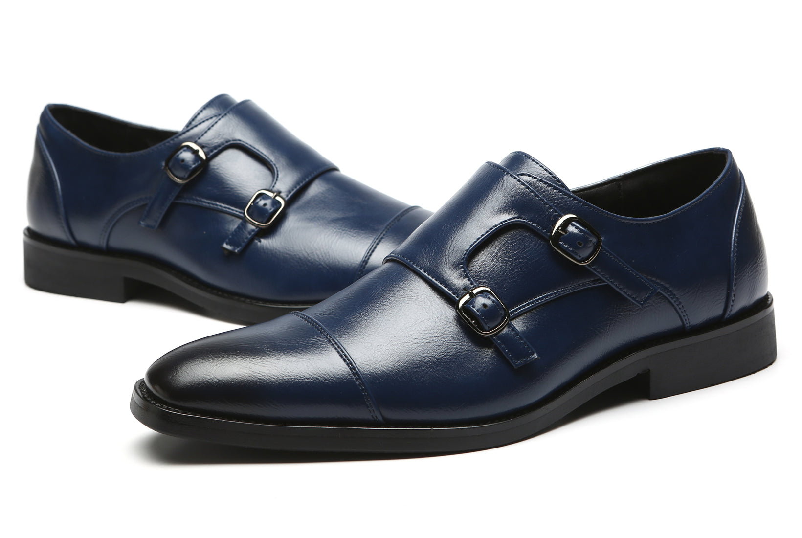 Mocasines con puntera y tira tipo monje para hombre