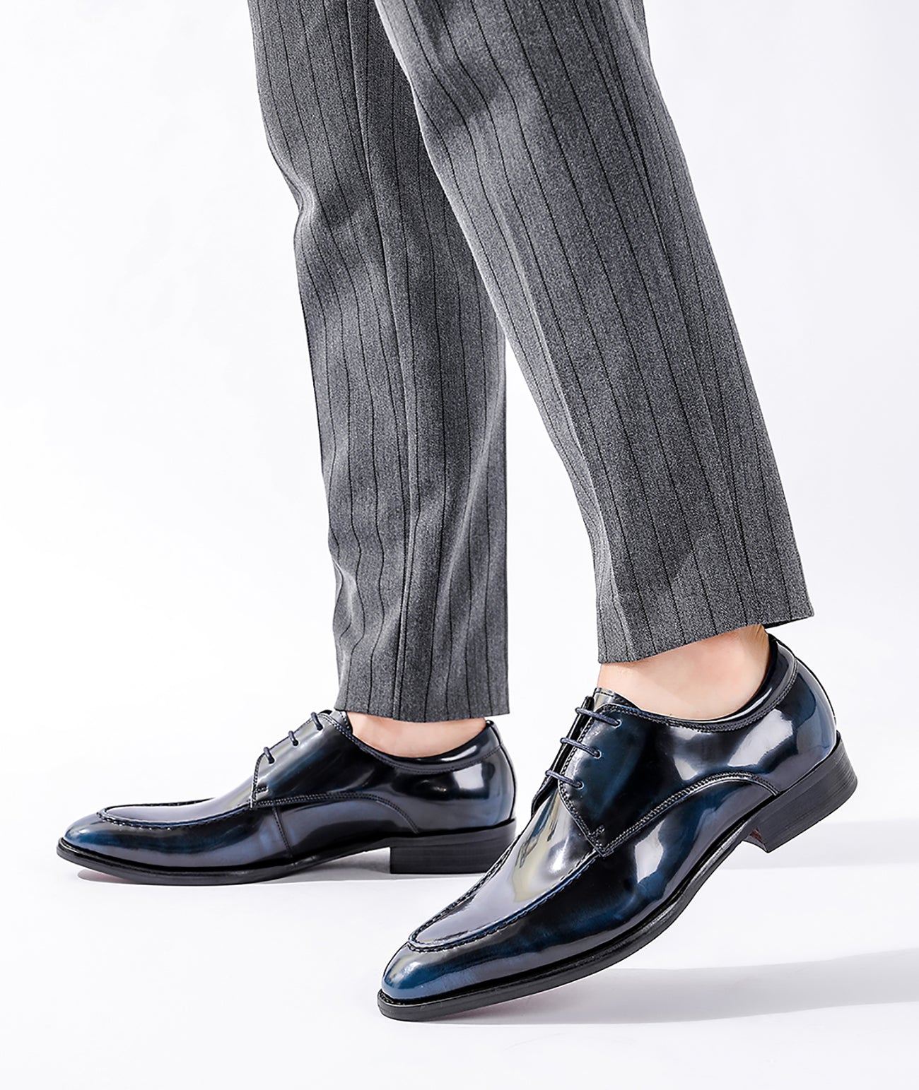 Men's Leather Patent Derby Formal Shoes