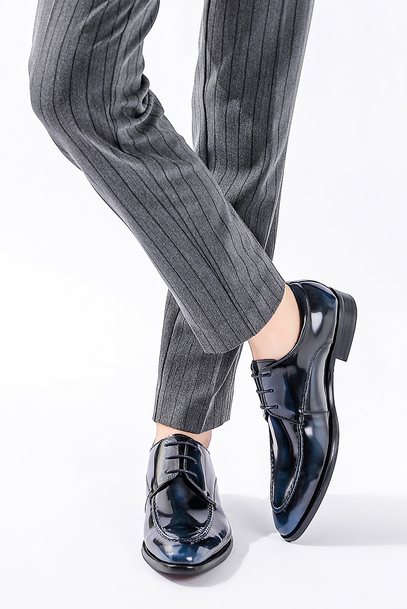 Men's Leather Patent Derby Formal Shoes