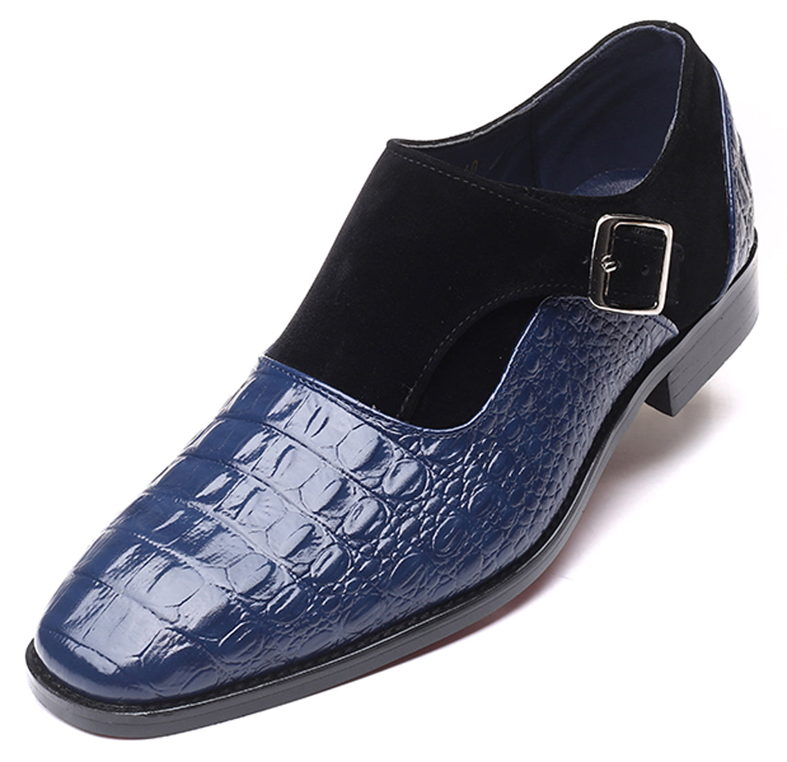 Mocasines para fumar de ante de cocodrilo para hombre