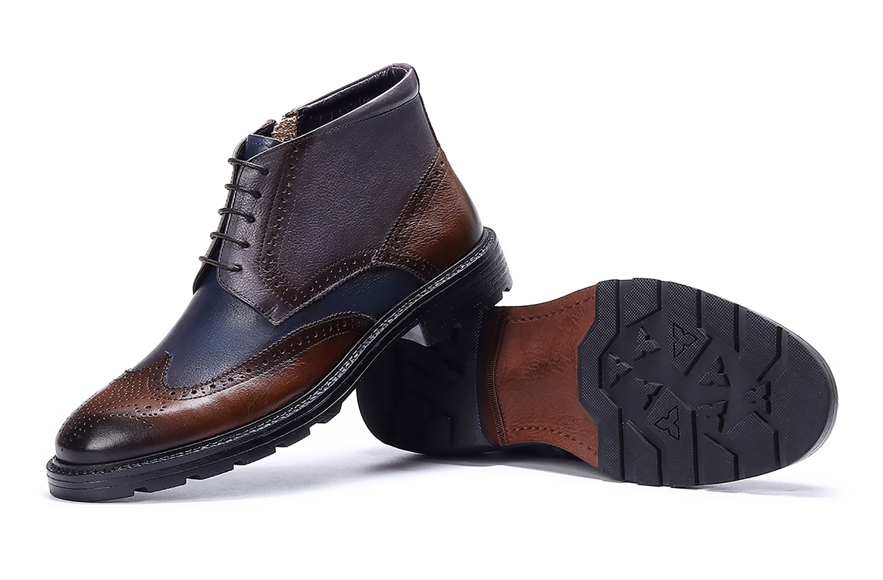 Botas de vestir retro de cuero para hombre 