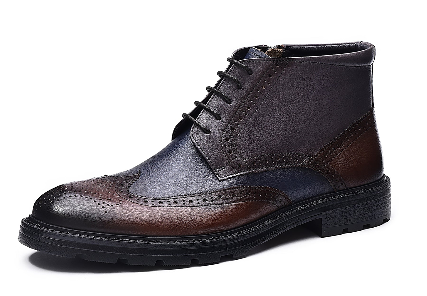 Botas de vestir retro de cuero para hombre 