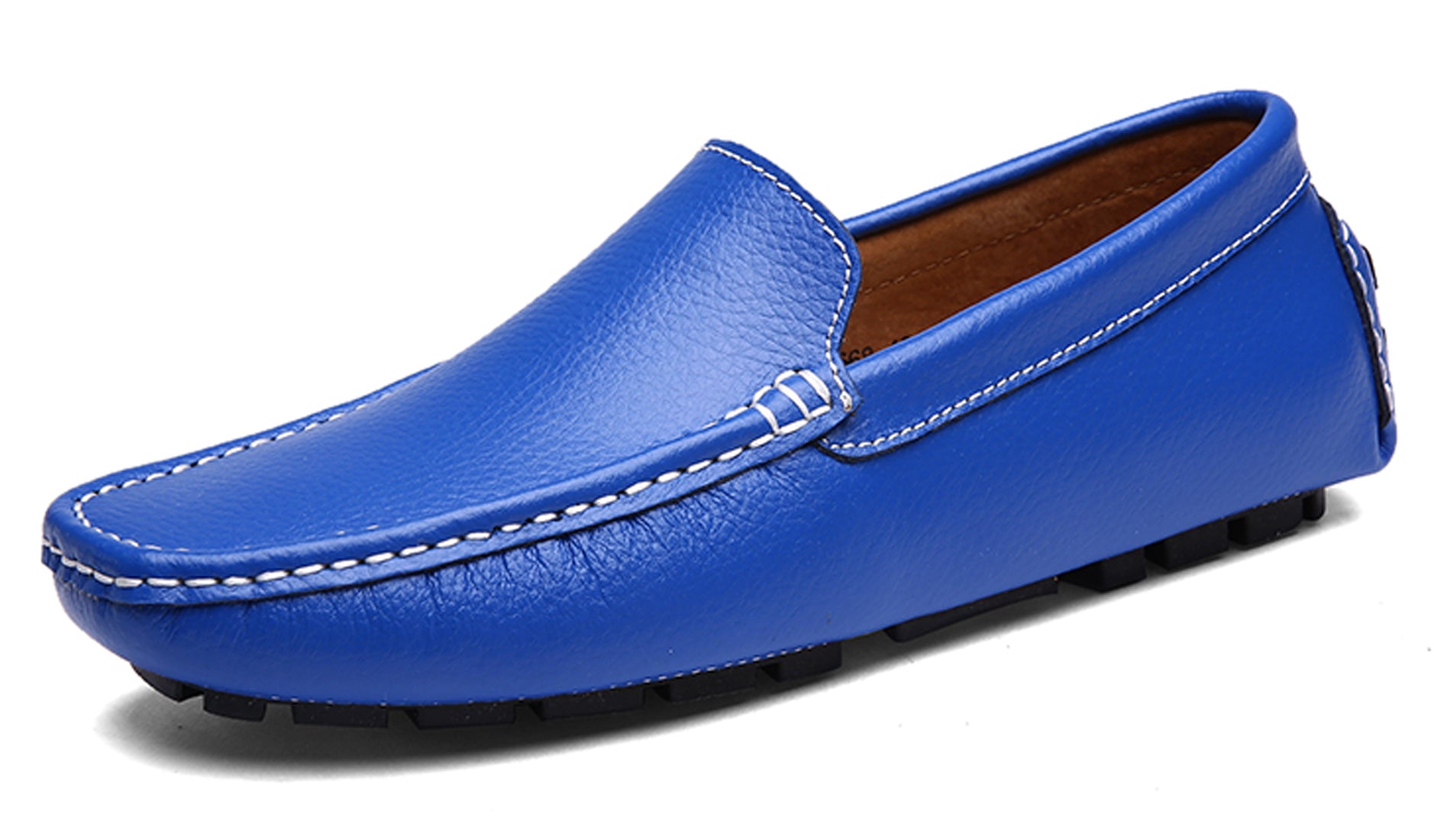 Mocasines de conducción lisos cosidos para hombre