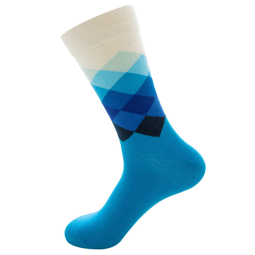 Juego de 1 par de calcetines Argyle de colores