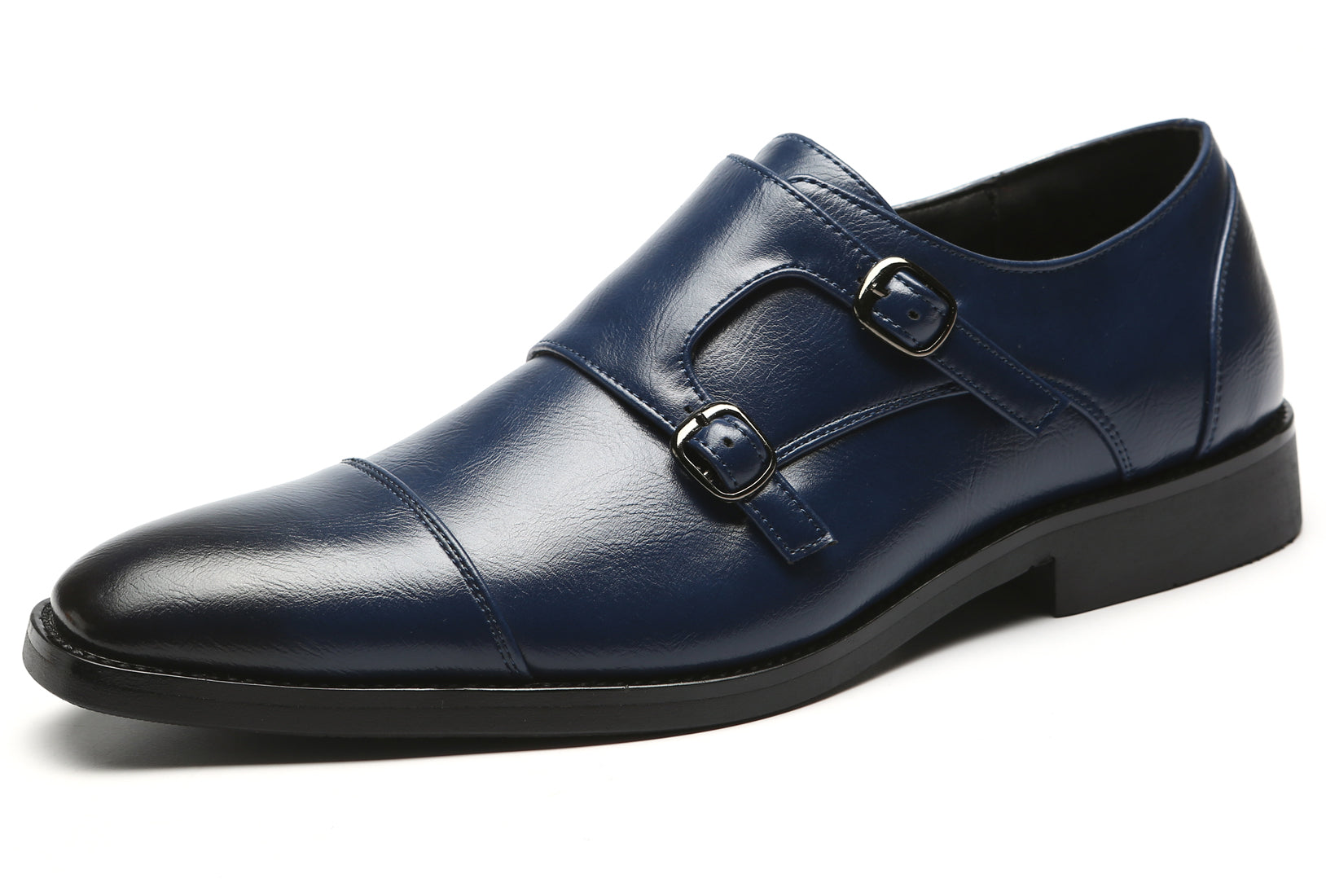 Mocasines con puntera y tira tipo monje para hombre