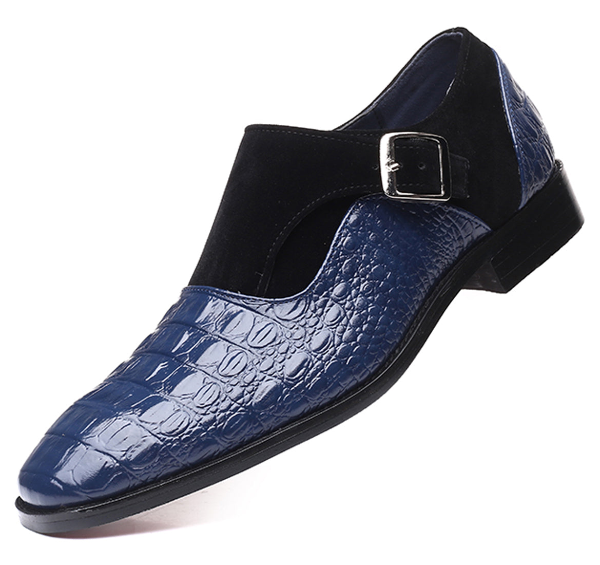 Mocasines para fumar de ante de cocodrilo para hombre