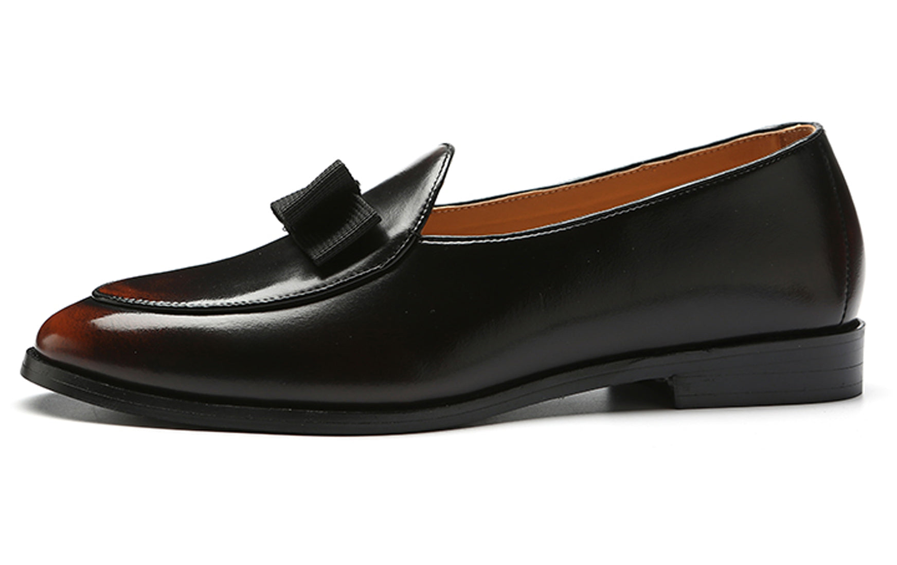 Men's Leather Bow Loafers
