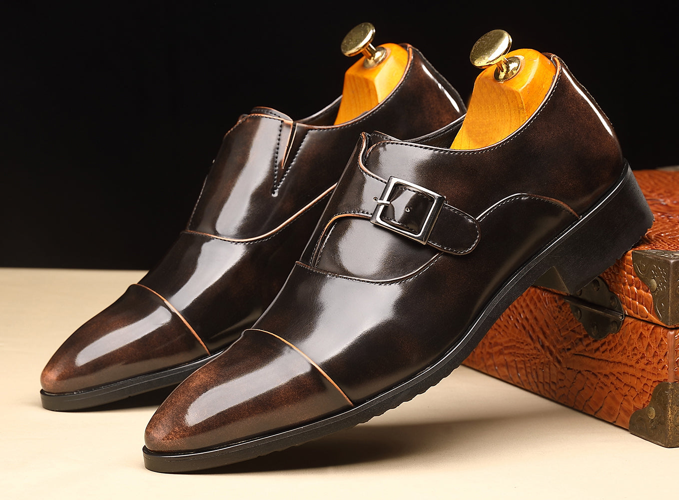 Mocasines Cap Monk con correa para hombre