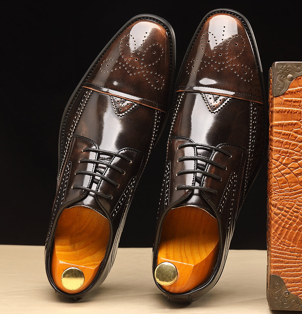 Brogues Men's Brogues Wingtip Derby Shoes – Santimon
