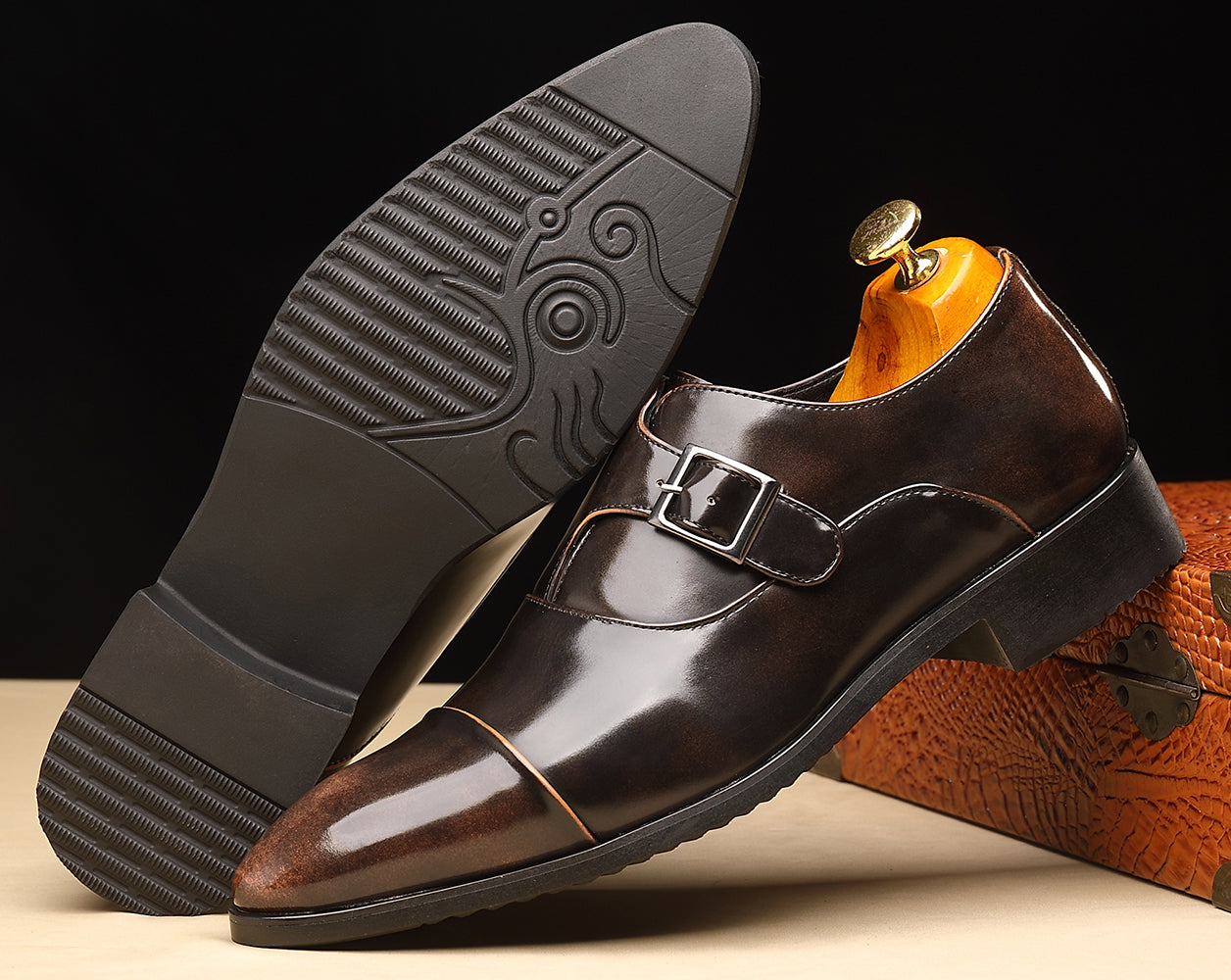 Mocasines Cap Monk con correa para hombre