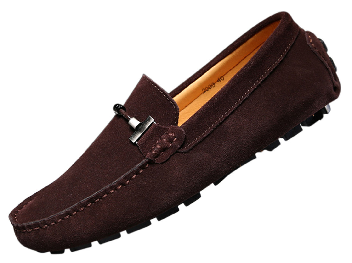 Mocasines de conducción con herrajes para cinturón para hombre