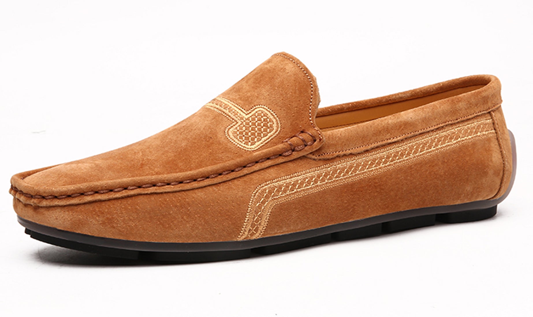 Mocasines de conducción con costuras para hombre
