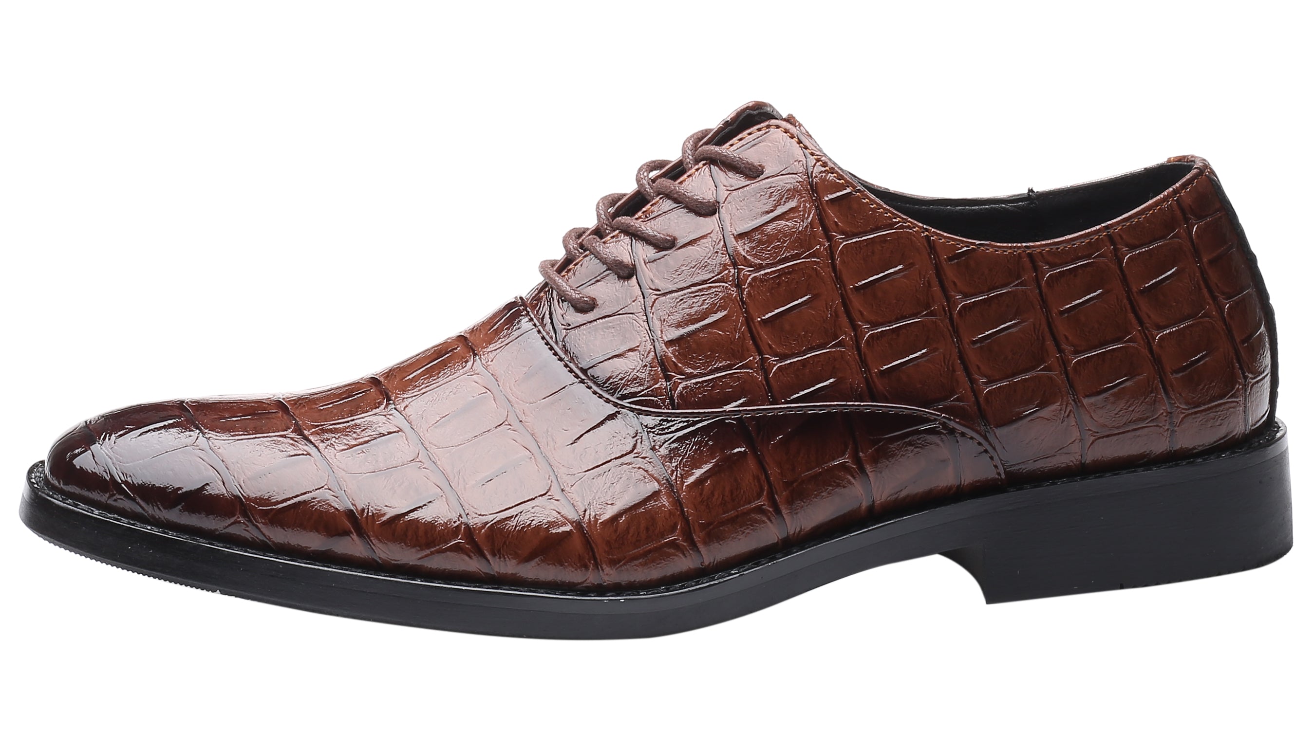 Men's Classic Alligator Shiny Oxfords