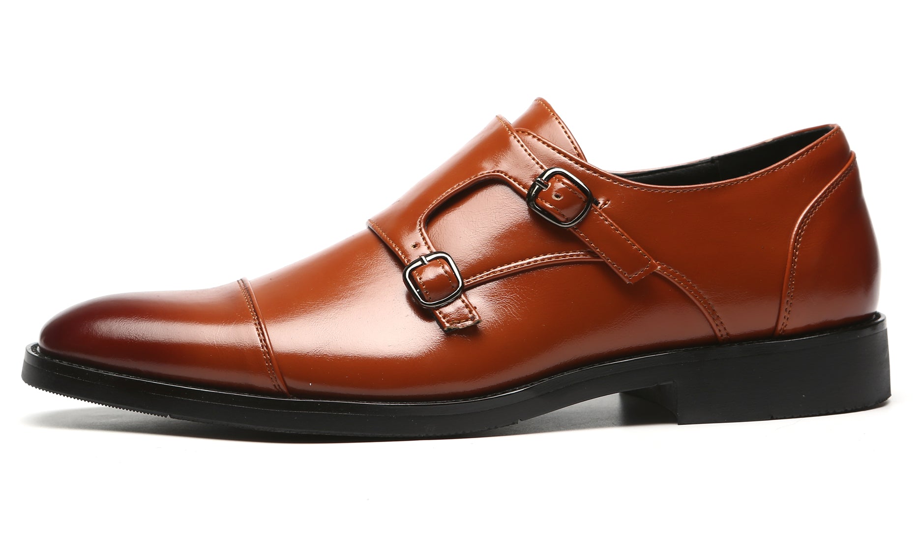 Mocasines con puntera y tira tipo monje para hombre