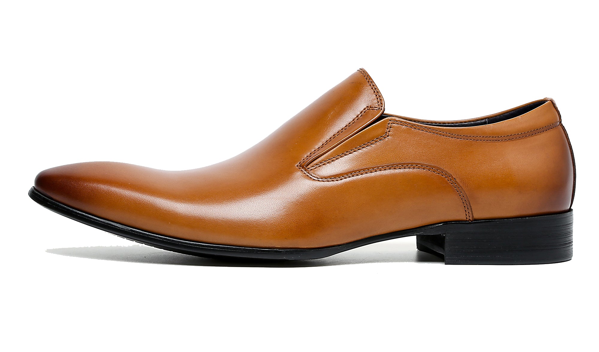 Mocasines formales de cuero sin cordones para hombre