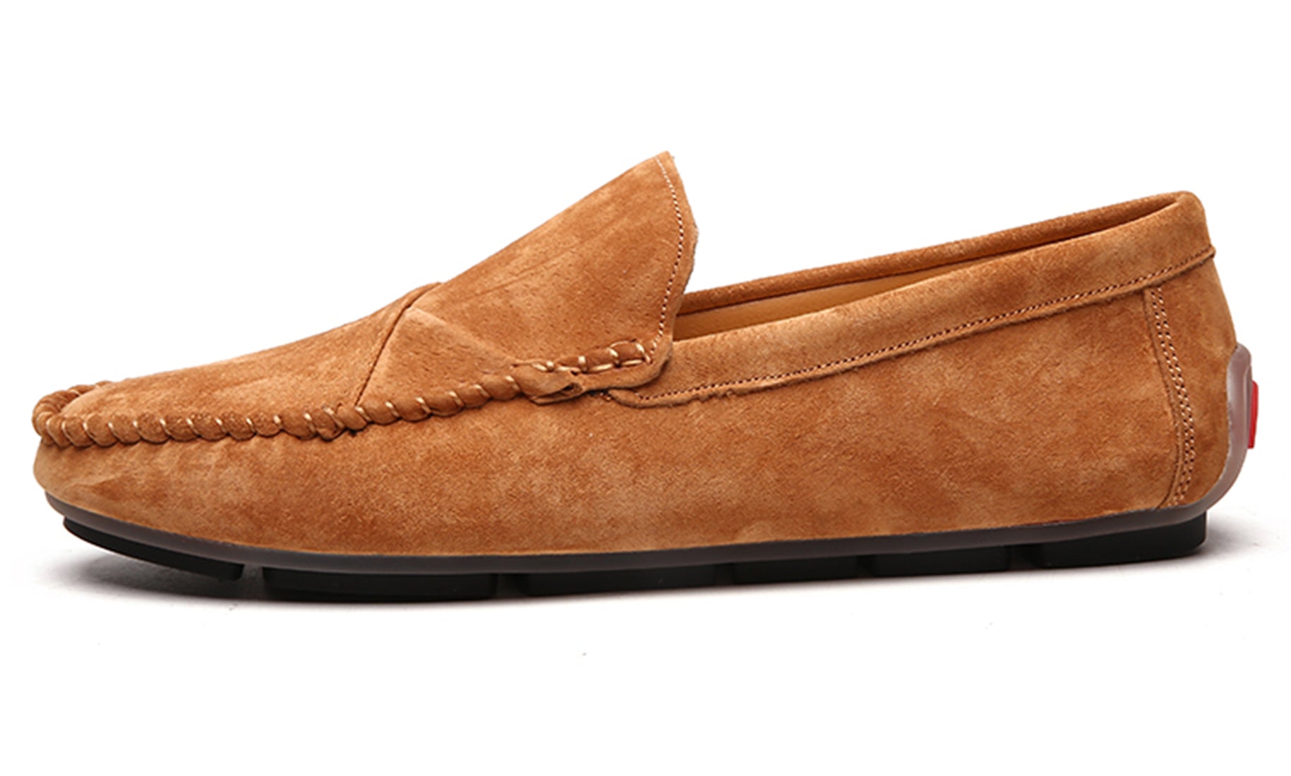 Mocasines de conducción con costuras de ante para hombre