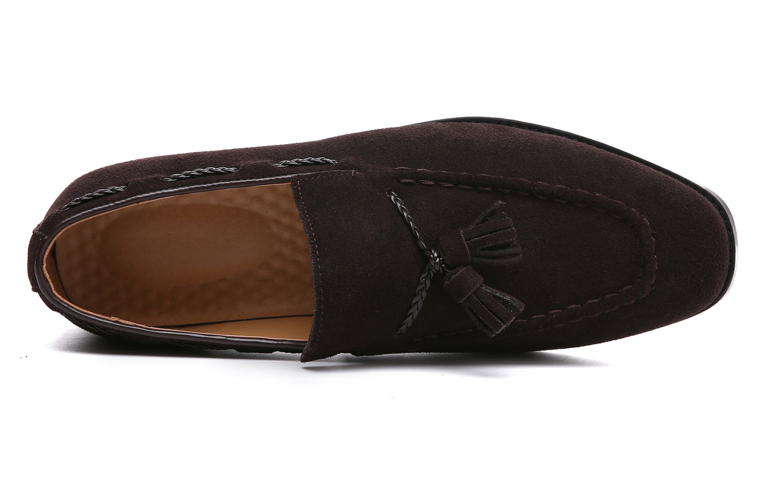 Mocasines con puntera de bicicleta y borlas para hombre