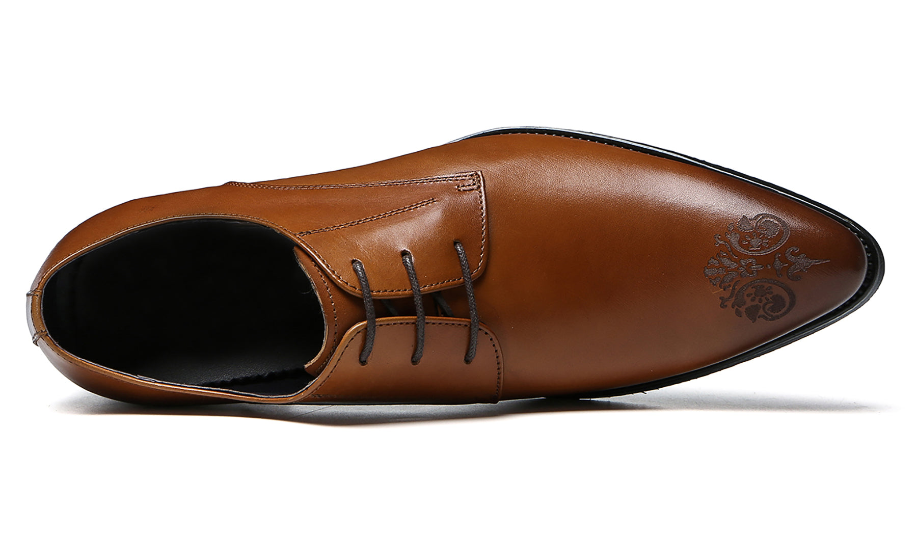Derby de cuero cómodo Brogues para hombre 