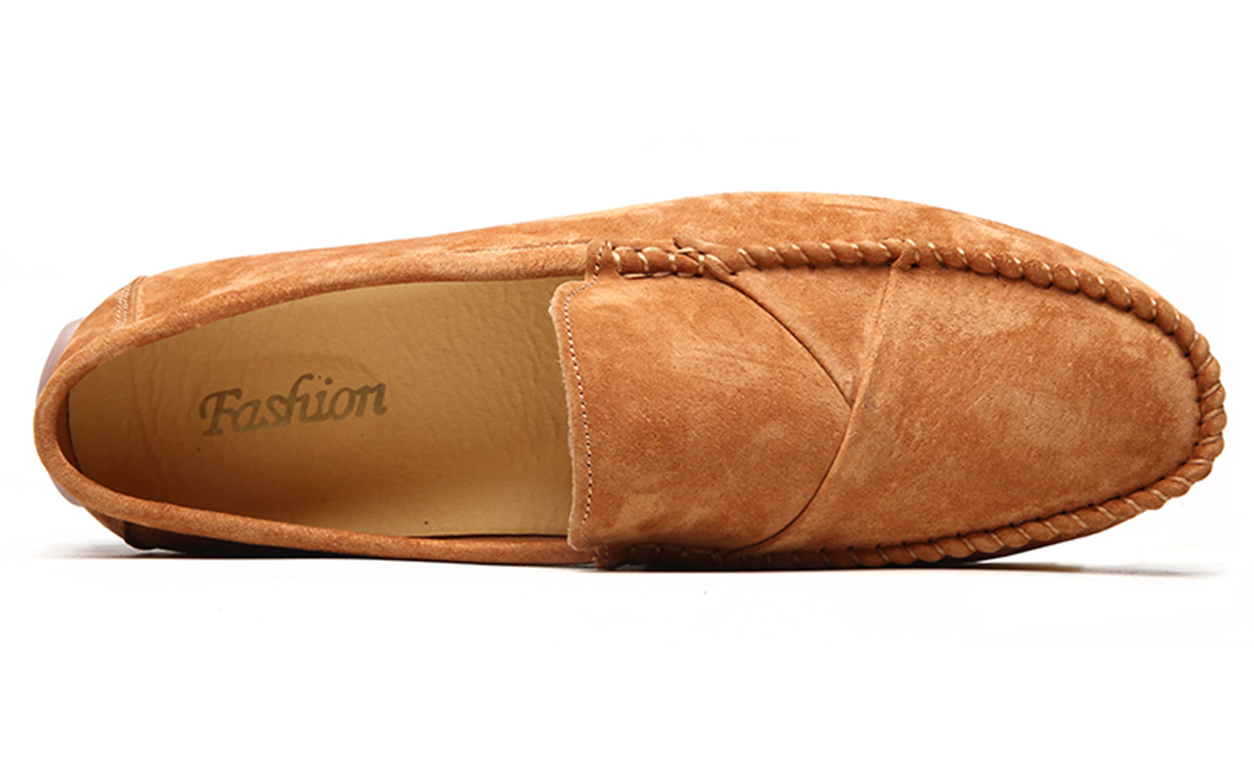 Mocasines de conducción con costuras de ante para hombre