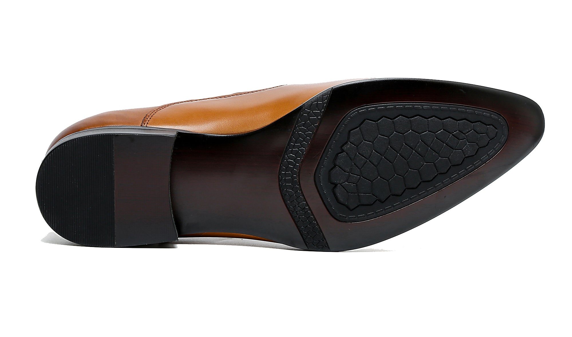 Mocasines formales de cuero sin cordones para hombre