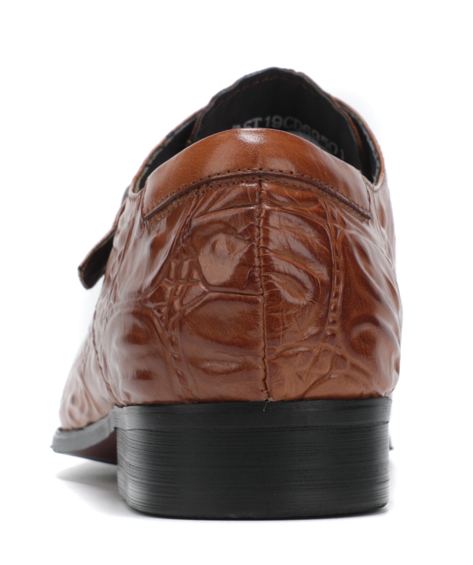 Men's Alligator Buckle Slip On Leather Loafers