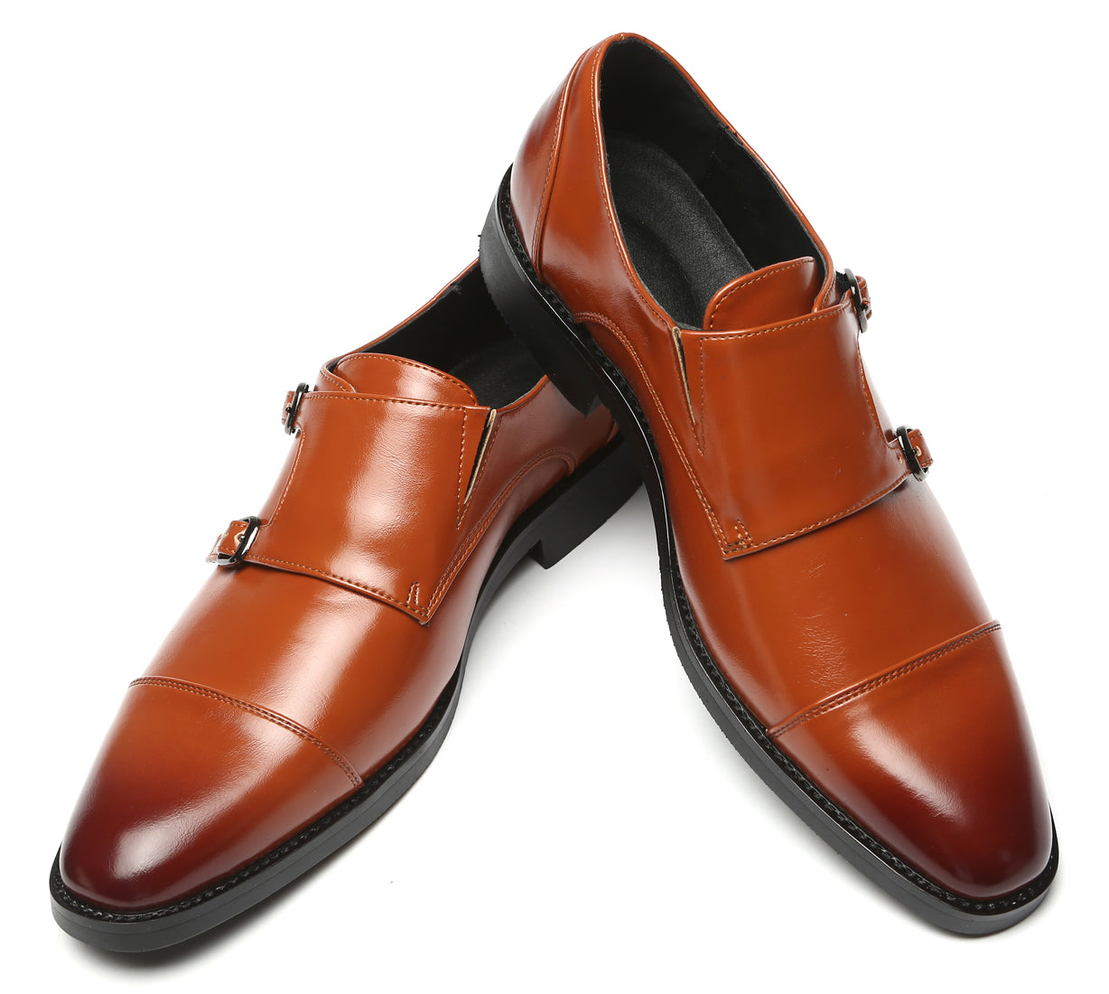Mocasines con puntera y tira tipo monje para hombre