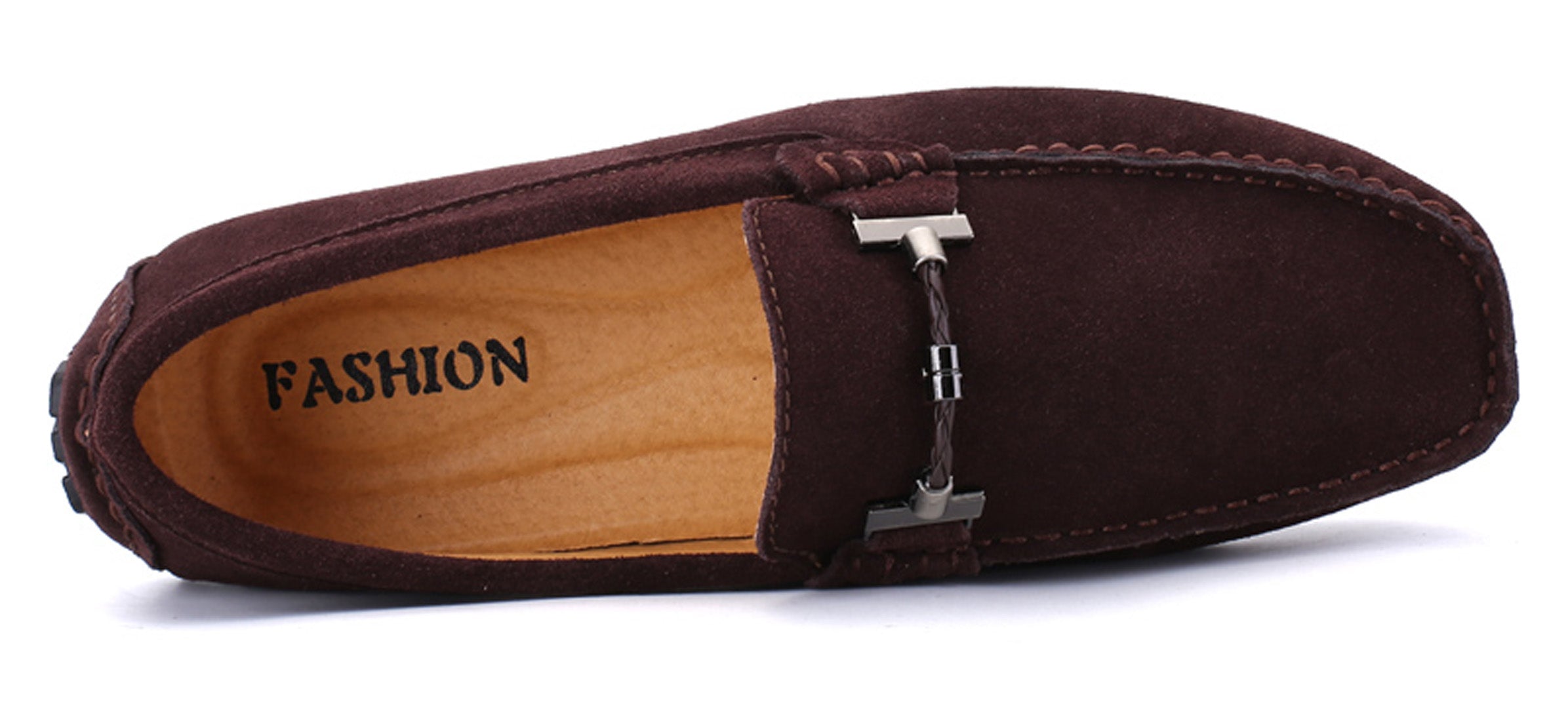 Mocasines de conducción con herrajes para cinturón para hombre