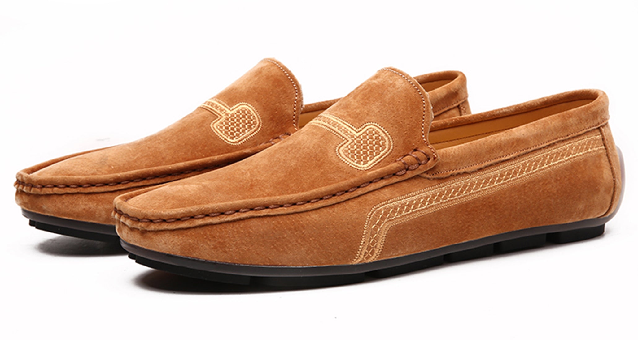Mocasines de conducción con costuras para hombre