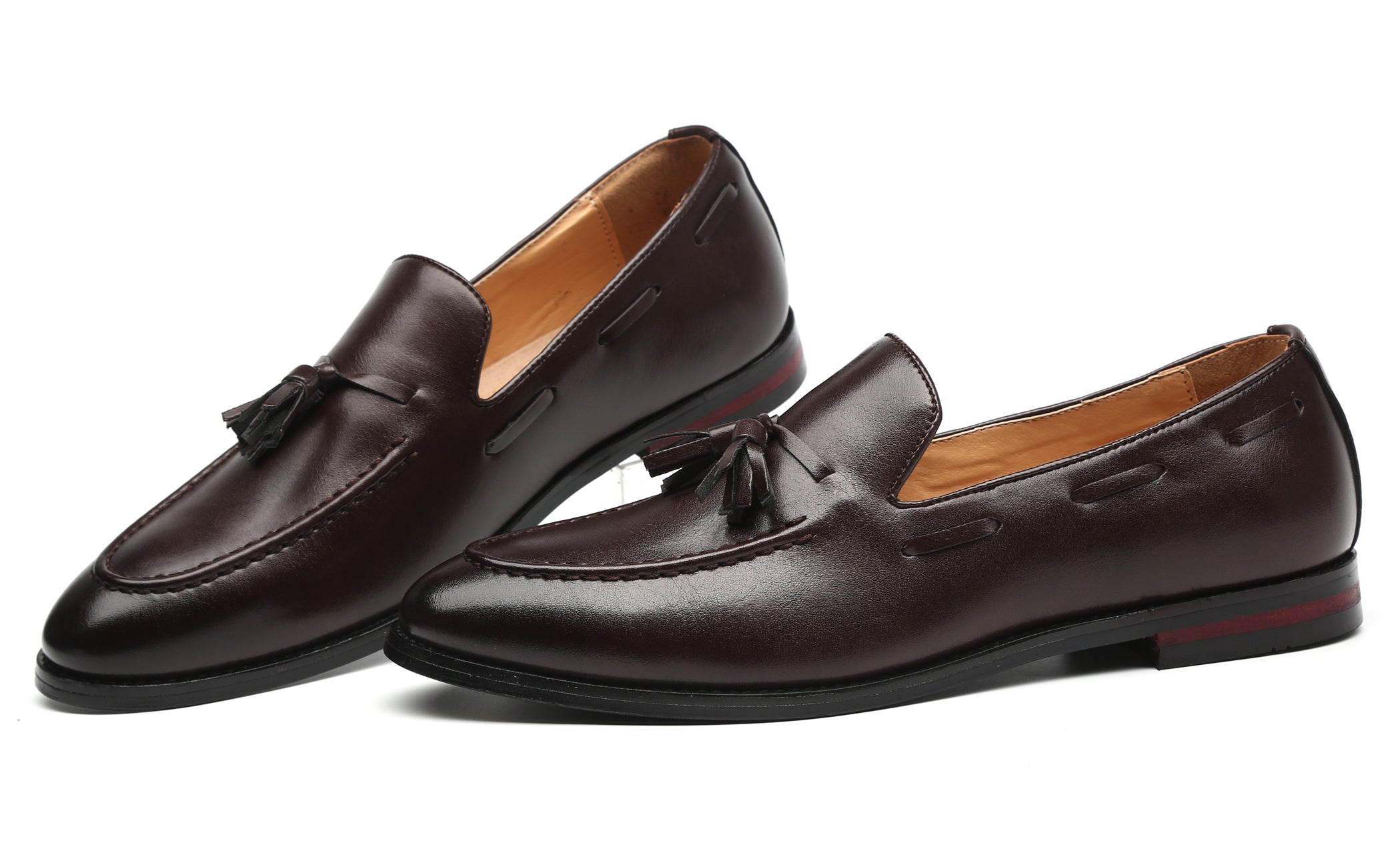Men's Tassel Loafers Driving Flats Black Brown