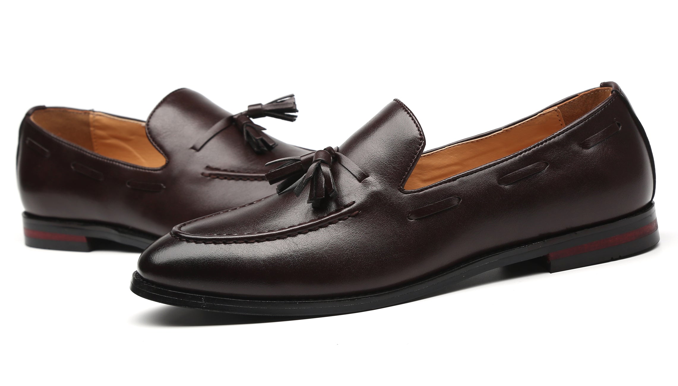 Men's Tassel Loafers Driving Flats Black Brown