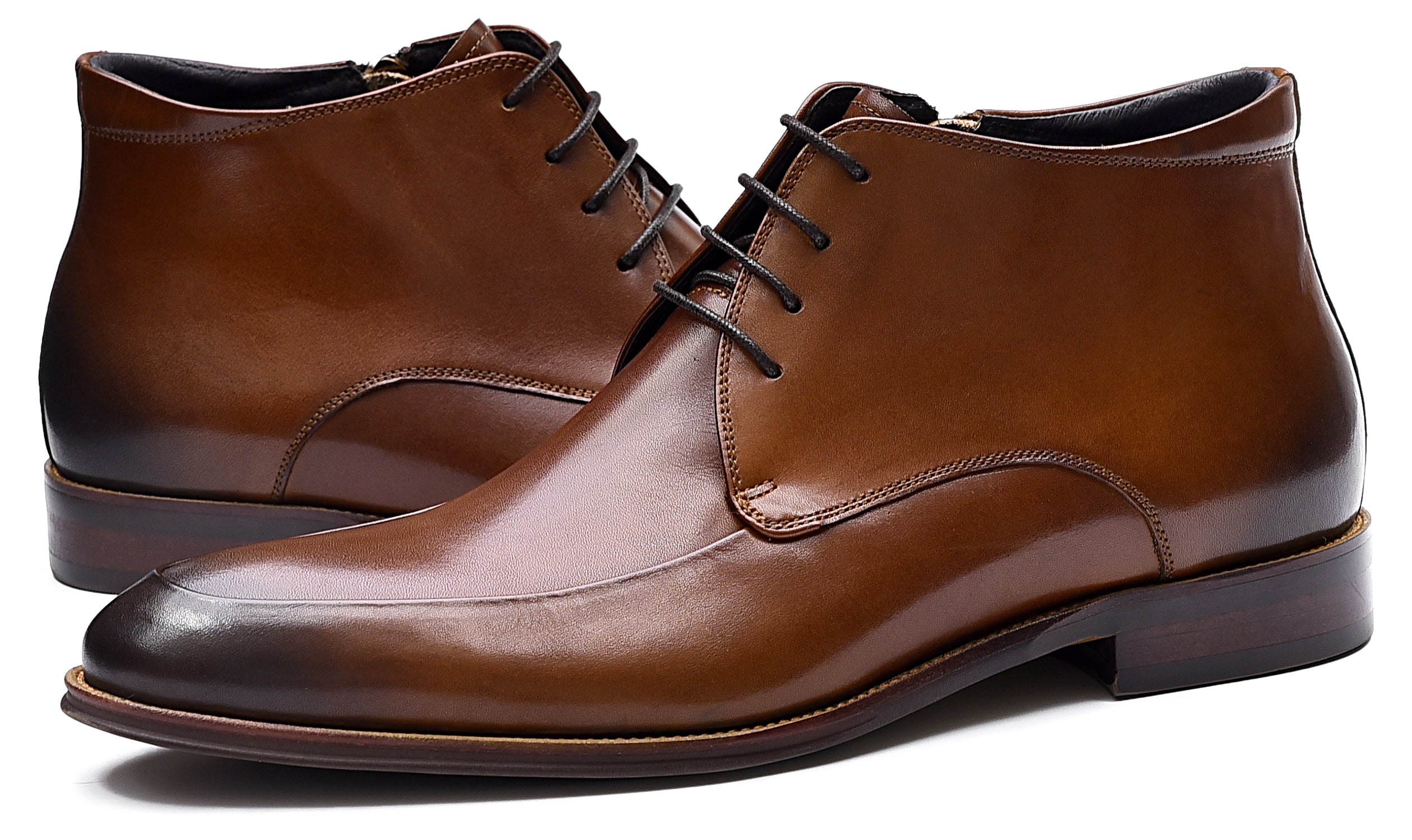 Botas de vestir informales de cuero para hombre