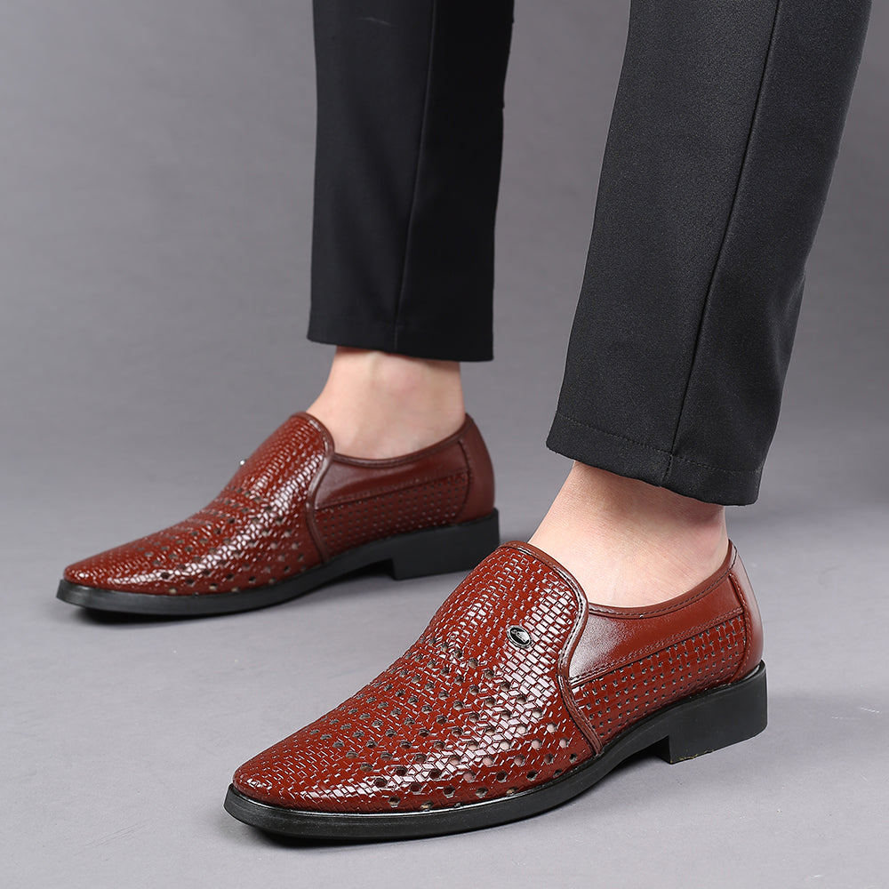 Mocasines tejidos transpirables para hombre 