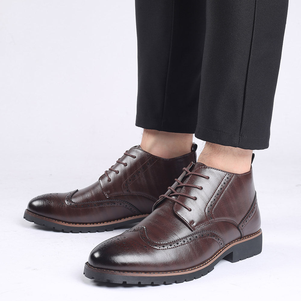 Men's Wingtip Brogue Casual Boots