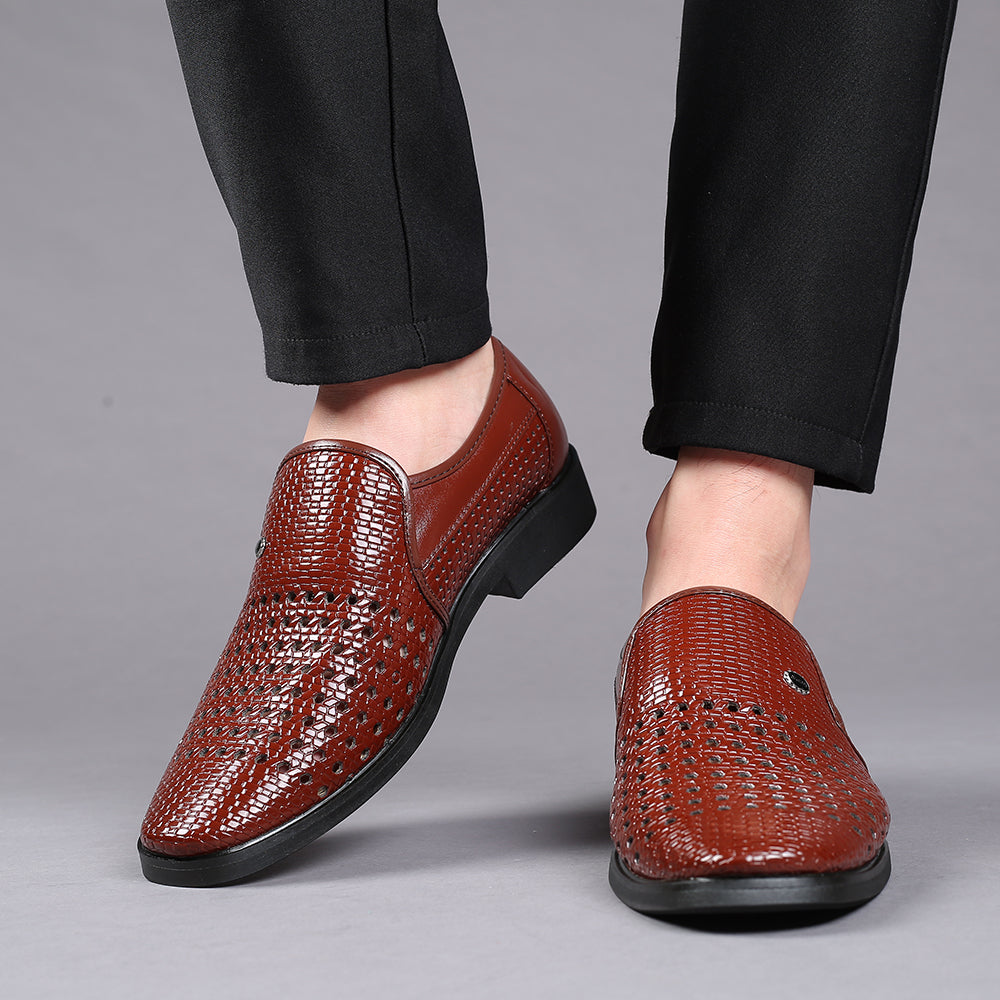 Mocasines tejidos transpirables para hombre 